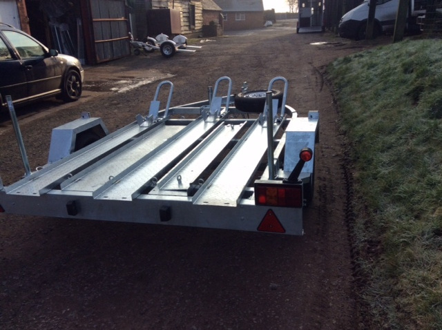 Hot Dipped Galvanized Three -Rail Motorcycle Trailer