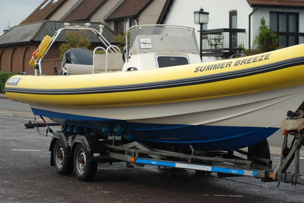 Small boat trailer, Rubber boat trailer