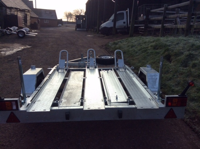 Hot Dipped Galvanized Three -Rail Motorcycle Trailer