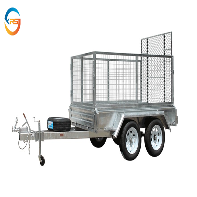 8x5 hydraulic dumper box trailer with cage