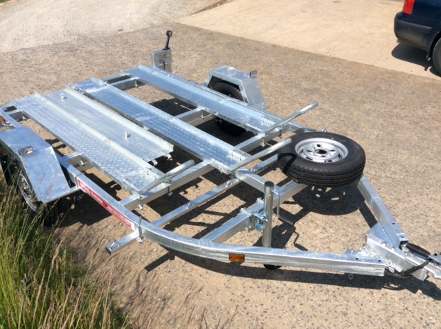 Hot Dipped Galvanized Three -Rail Motorcycle Trailer