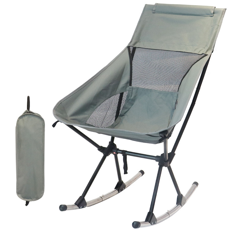 High Back Rocking Chair White Foldable Sets Folding Camping Chair for Beach