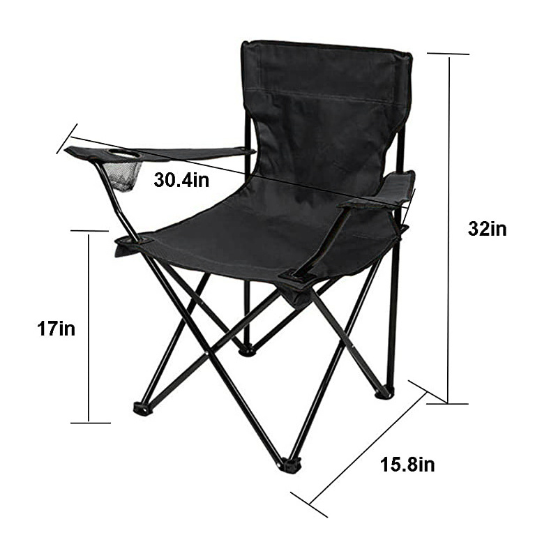 Chair-300lb Capacity Heavy Duty Big Tall Quad Seat with Cup Holder, Cooler Oversized Camping Folding 2023 Outdoor Custom Logo