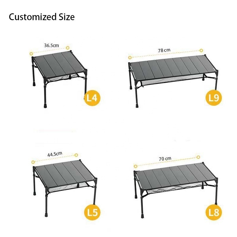 Wholesale Portable Aluminum Picnic Kitchen Camping Foldable Tables Folding Outdoor Tables With Adjustable Height