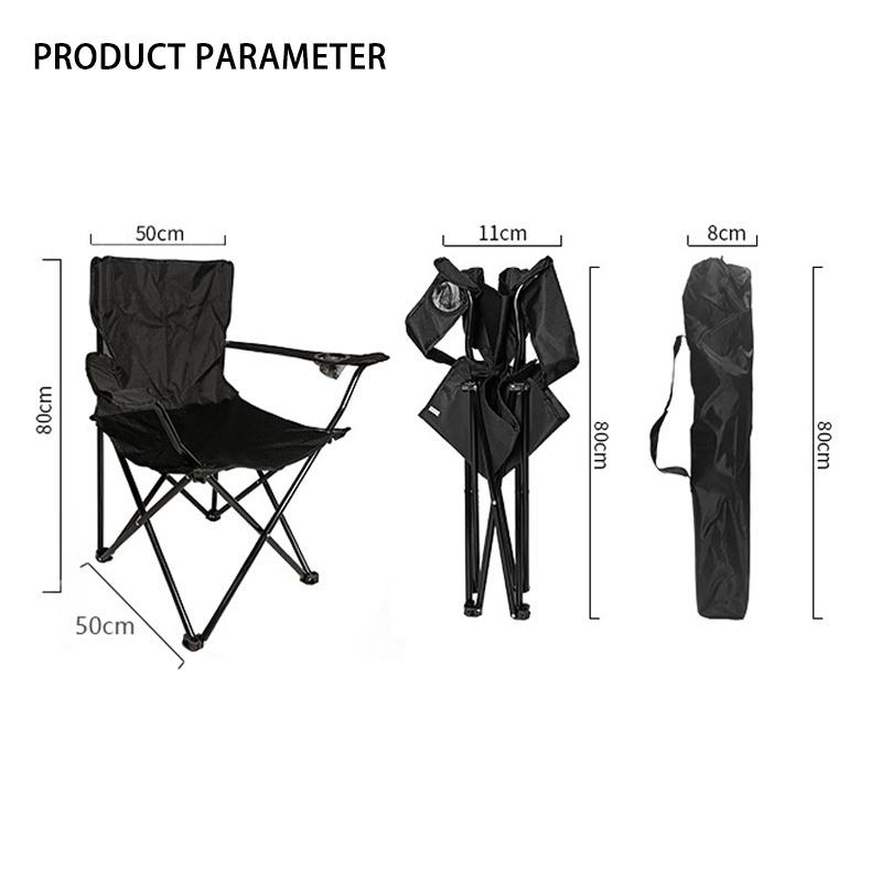 Wholesale Custom Logo Portable Foldable Chair Outdoor Folding  Fishing Beach Camping Chair With Built