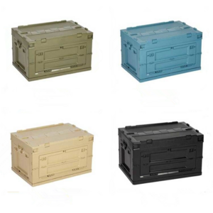 20L 28L 50L 65L Crates Plastic Tote Storage Box Container Large Stackable Folding Crates For Home Office and Outdoor Car Storage