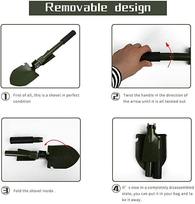 Goodwin Cheaper Outdoor Garden Multifunctional Folding Camping Shovel Spade