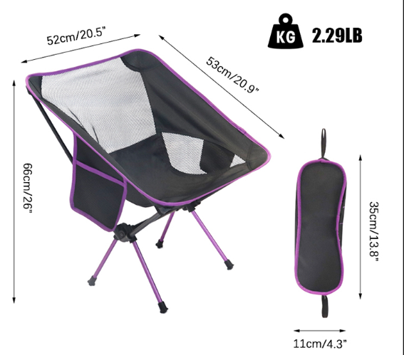 Oversized Large Folding Moon Chair Camping Foldable Chair Aluminum Chair Outdoor