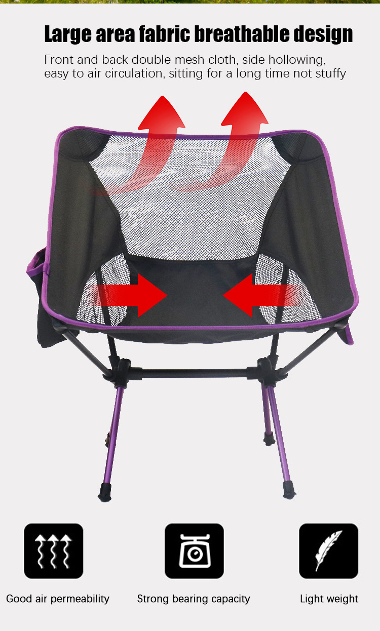 Oversized Large Folding Moon Chair Camping Foldable Chair Aluminum Chair Outdoor