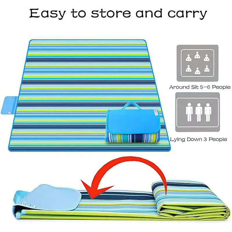 Wholesale outdoor portable folding hiking dark green bulk picnic blanket