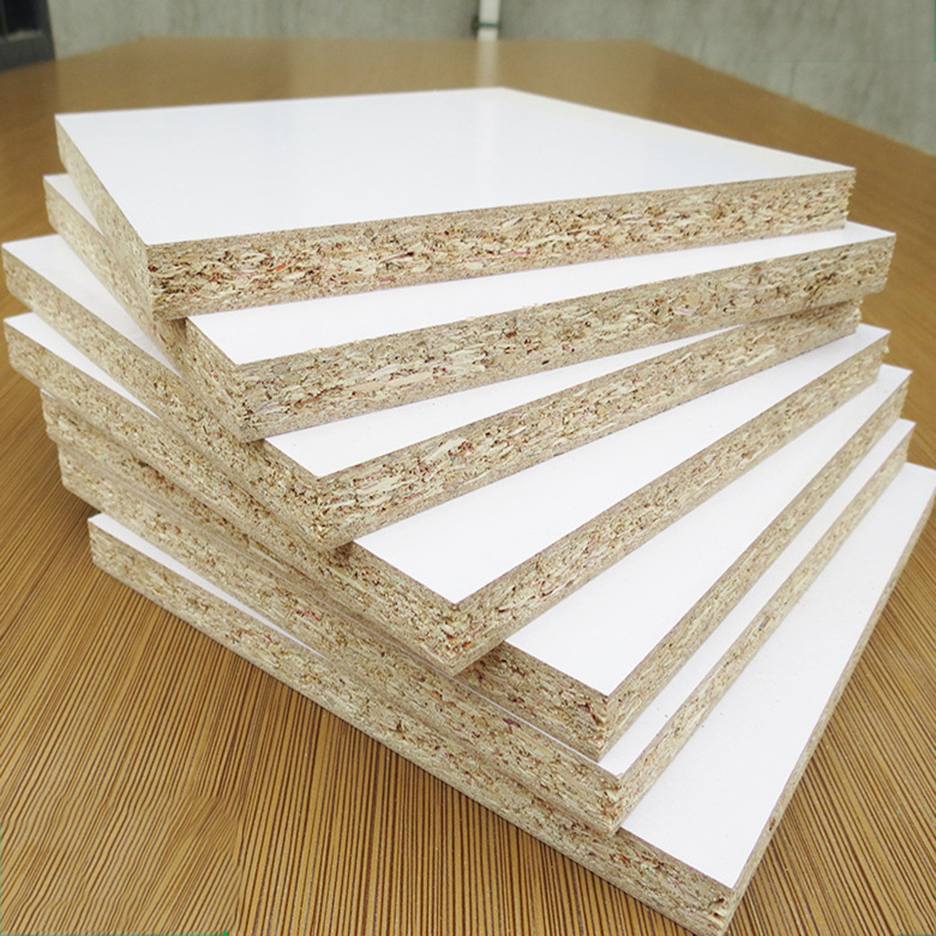 JIA MU JIA 4x8 Green Color Moisture Resistant Particle Board for china