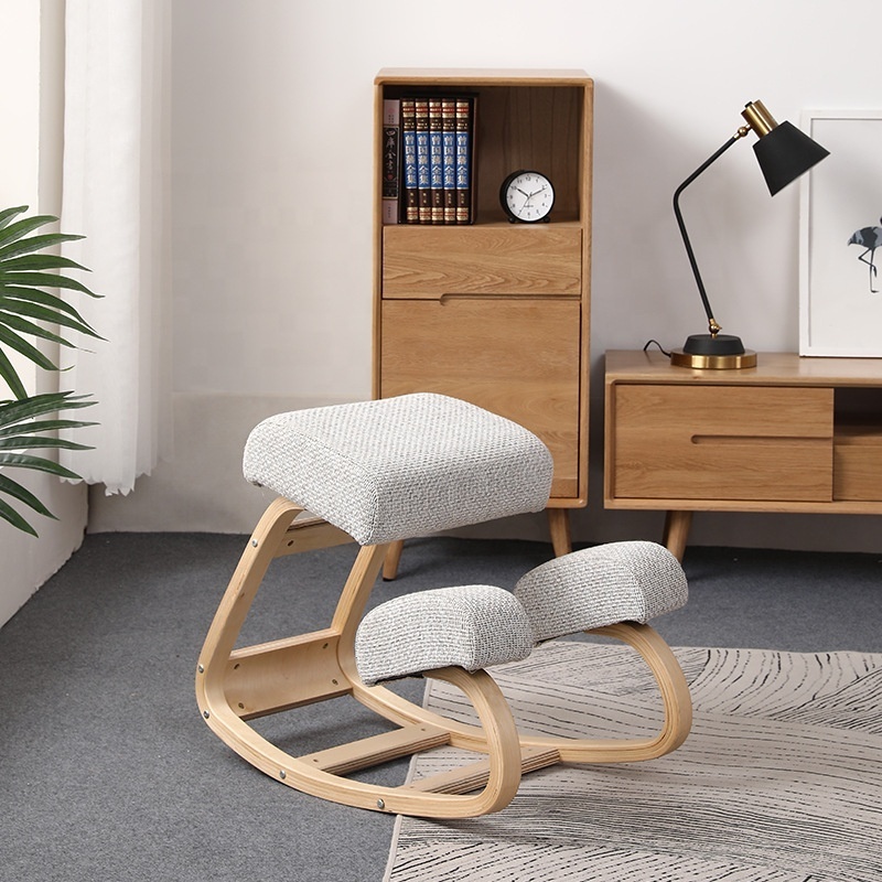 JIAMUJIA Ergonomic Kneeling Chair High Quality Home Office Ergonomic Knee Kneeling Drafting Posture Correction bentwood stool