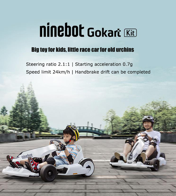 2024 new design ninebot Go kart Kit for racing game white color 64v electric gokars