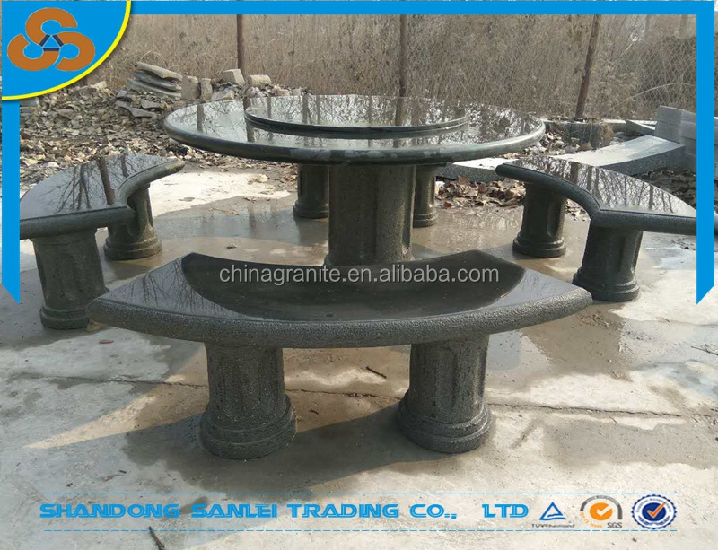 2017 new model stone granite and marble spinning dining table