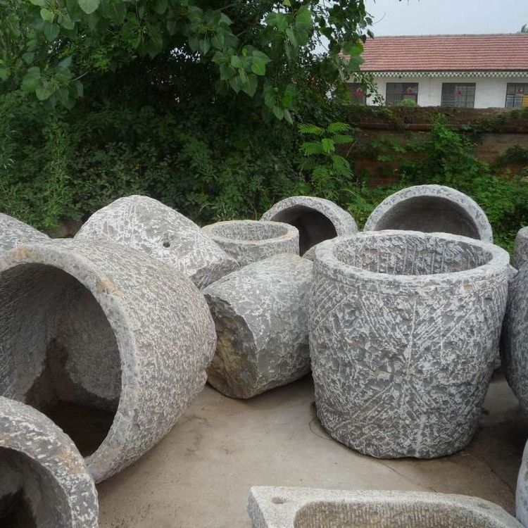 Garden Hotel decoration natural limestone planters Old trough flowerpot