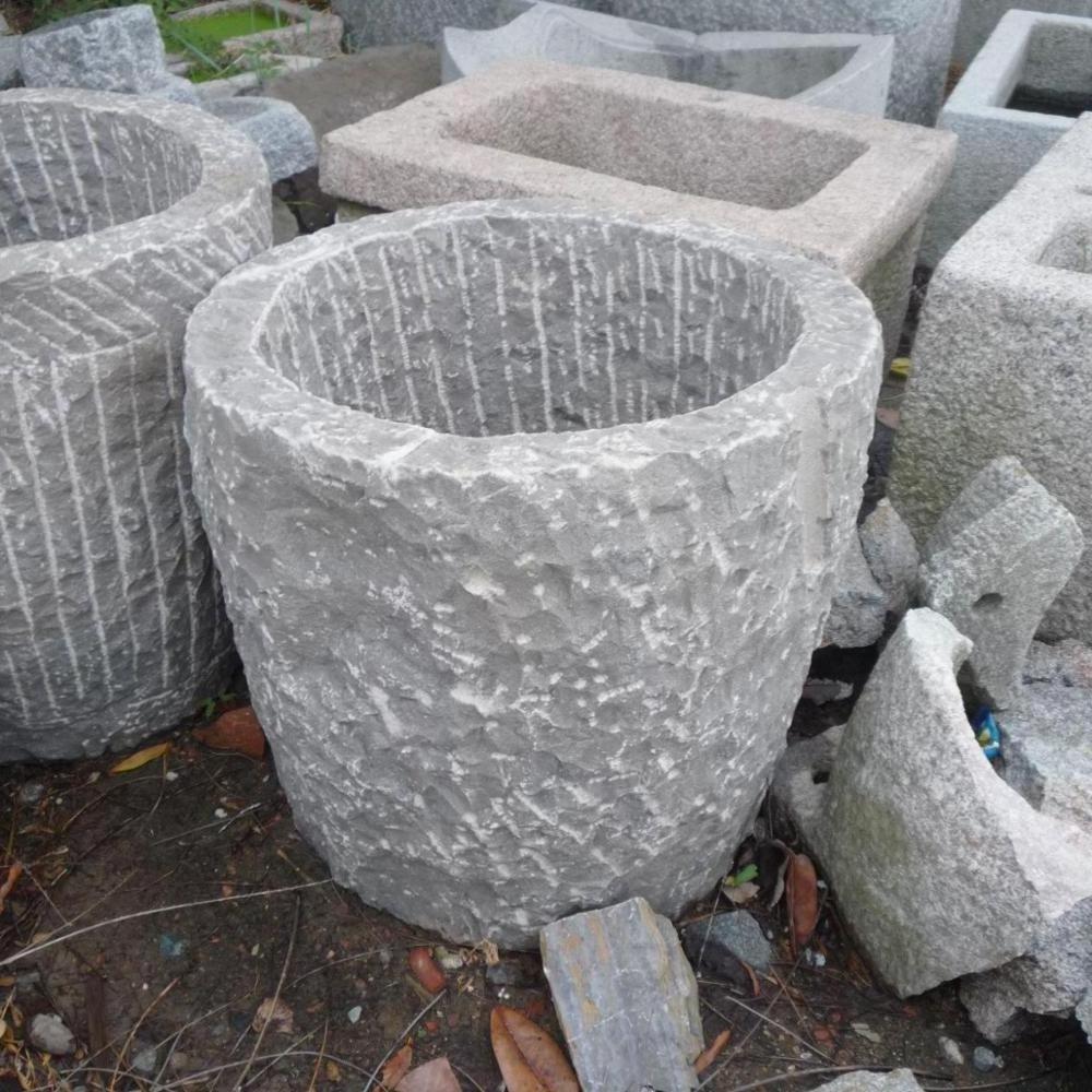 Garden Hotel decoration natural limestone planters Old trough flowerpot