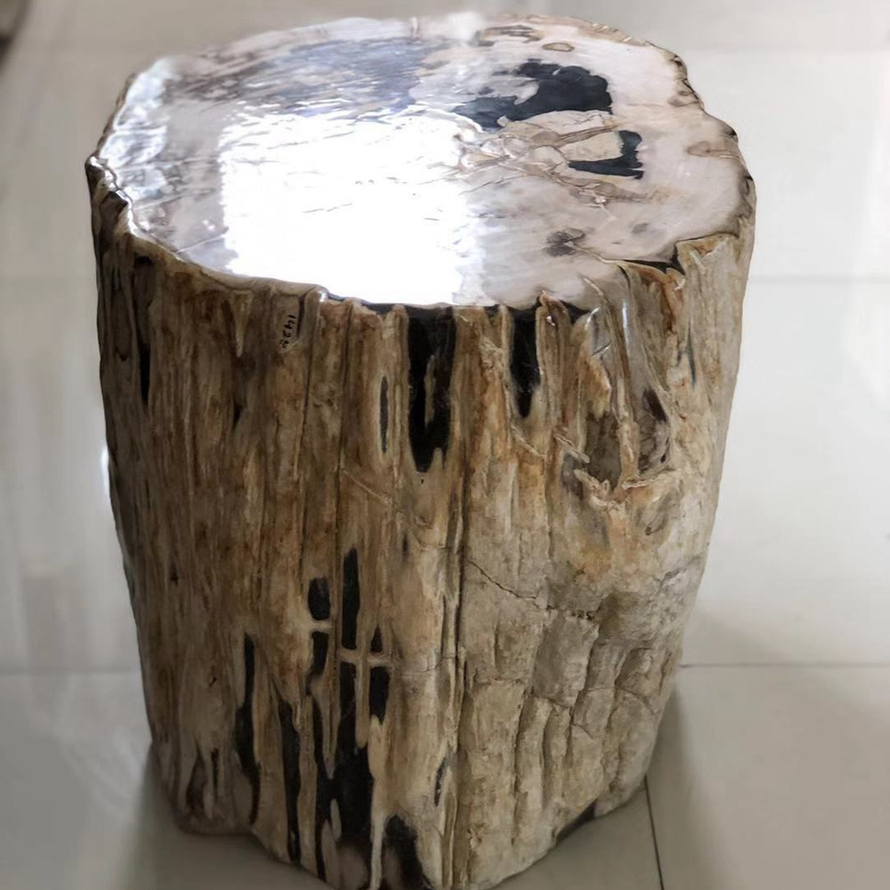 natural stone petrified wood stool fossil stool outdoor bench