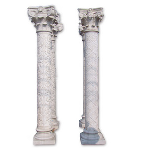 Stone Tile and Marbles Pillars Decoration Roman Column Natural marble Pillar