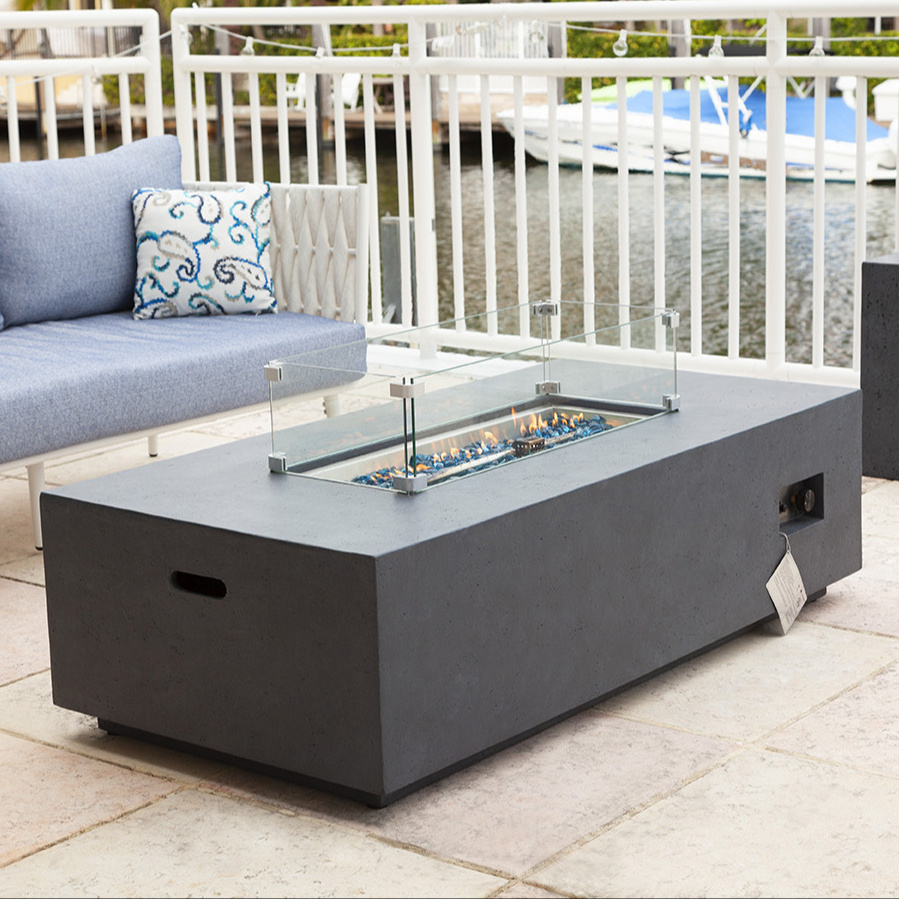 GRC Outdoor Fire Pit Table Backyard Concrete Fire Pit