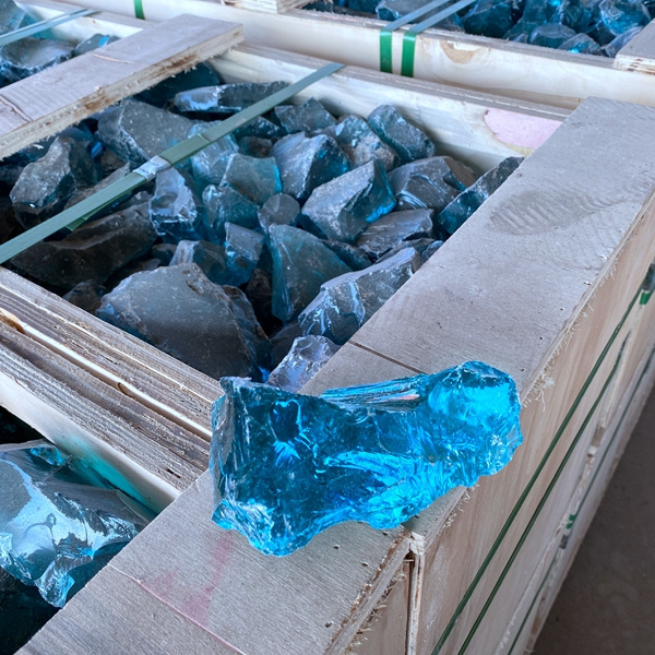 landscaping colored slag glass rocks for garden and project