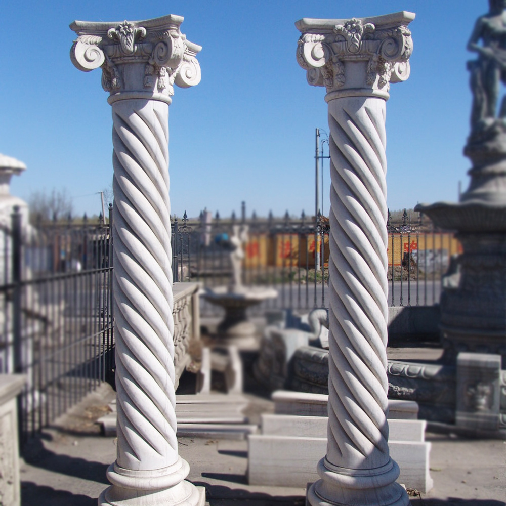 Stone Tile and Marbles Pillars Decoration Roman Column Natural marble Pillar