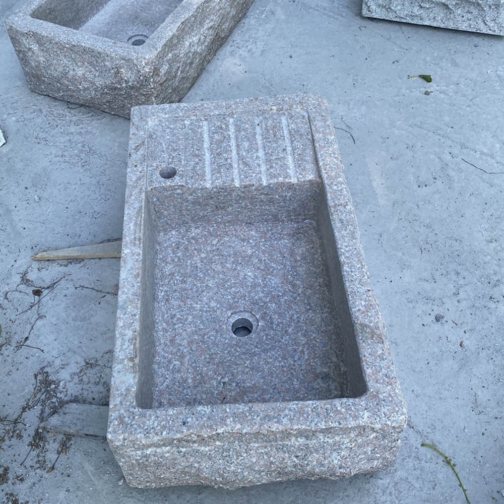 stone trough grey red granite outdoor big sink washing equipment