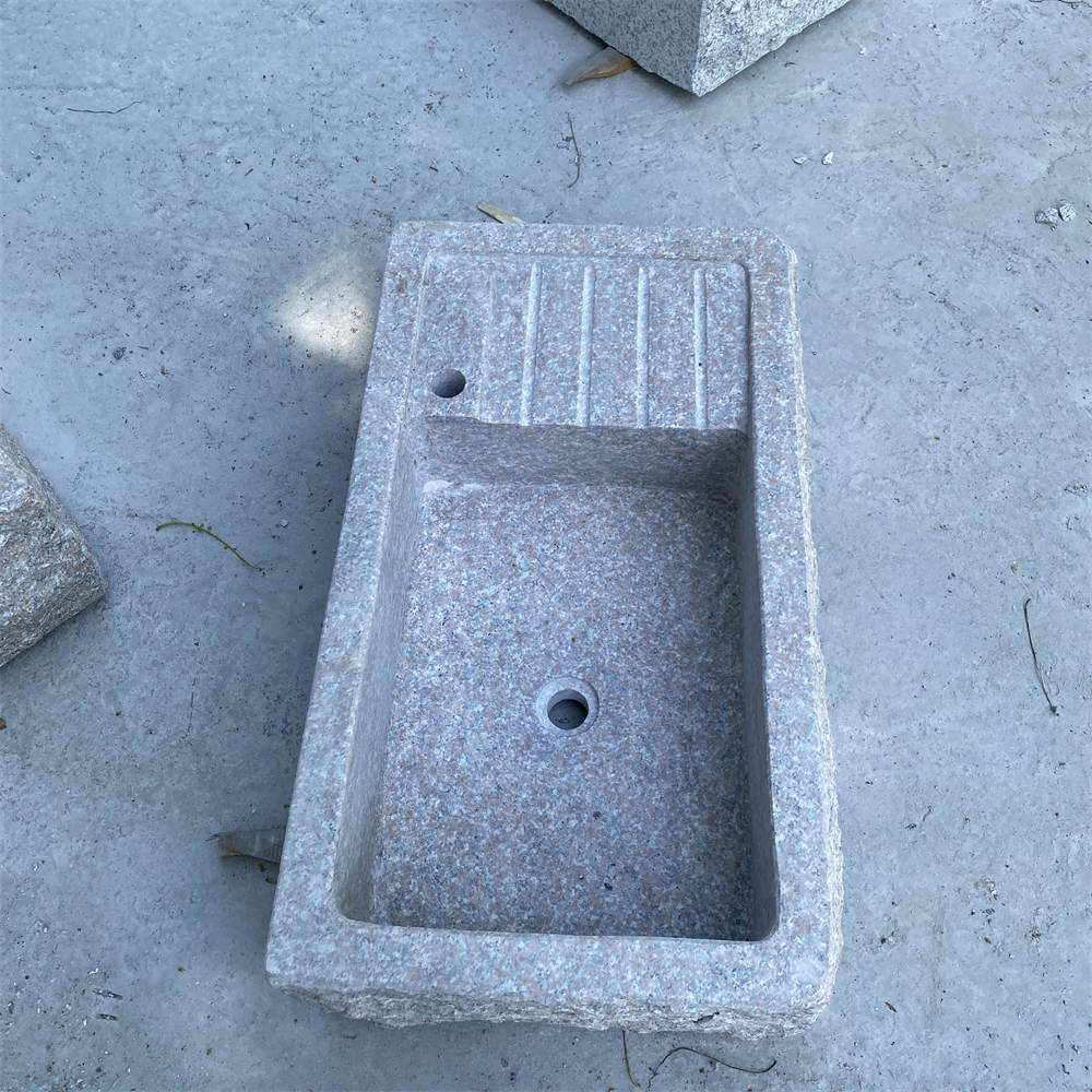 stone trough grey red granite outdoor big sink washing equipment