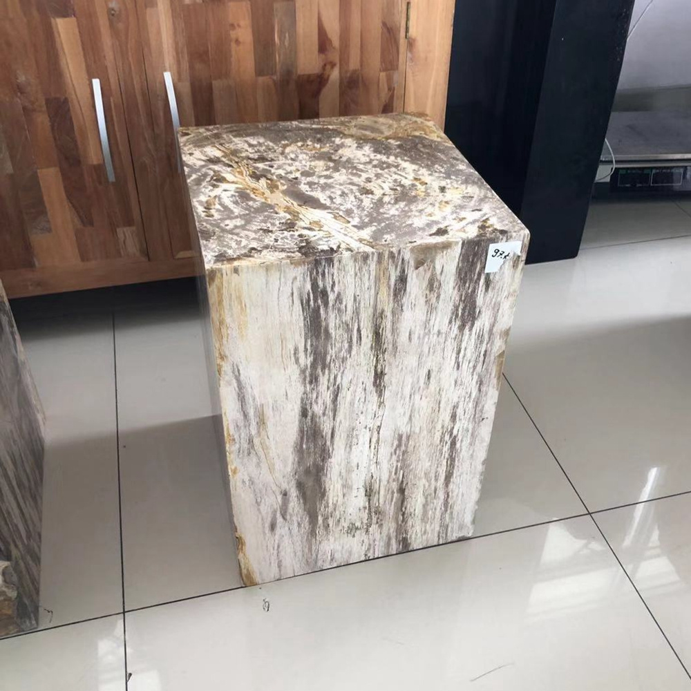 natural stone petrified wood stool fossil stool outdoor bench