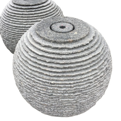 Outdoor decoration stone ball fountain garden landscape stone ribbed sphere water fountain