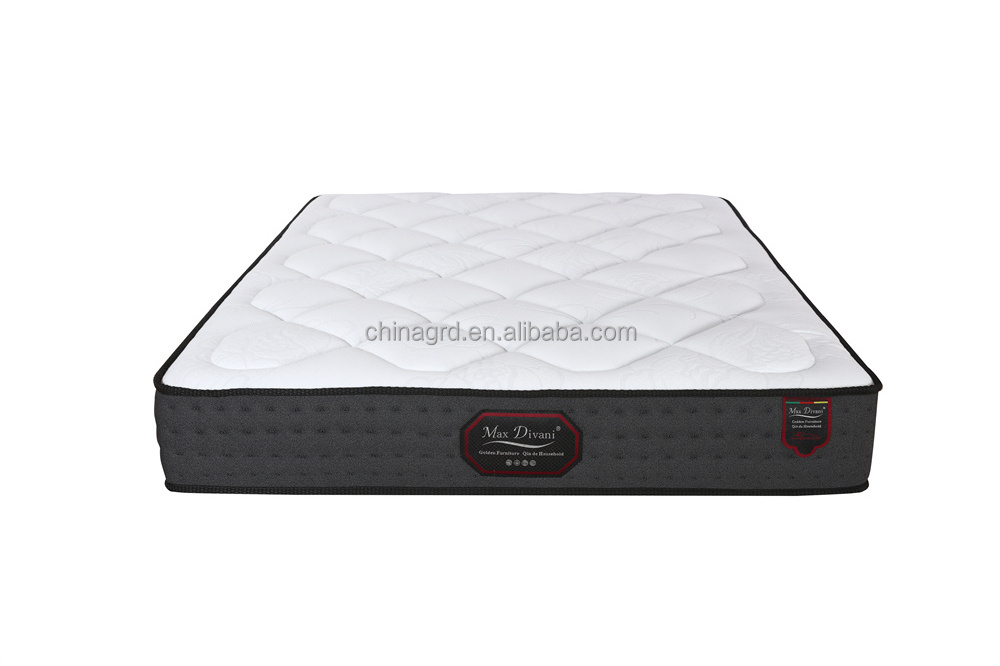 Hot used spring bedding tight top rebonded foam mattresses Hypo-allergenic king size spring mattress bed with memory foam