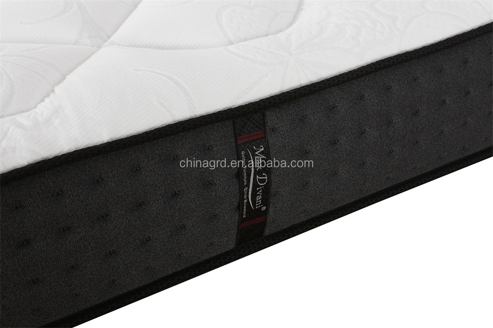 Hot used spring bedding tight top rebonded foam mattresses Hypo-allergenic king size spring mattress bed with memory foam