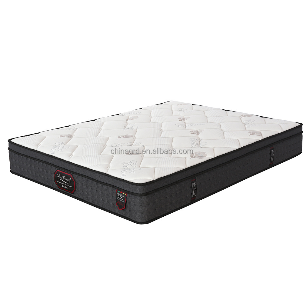 Hot used in box hybrid memory foam pocket spring mattress Hypo-allergenic twin full queen king size mattress for hotels