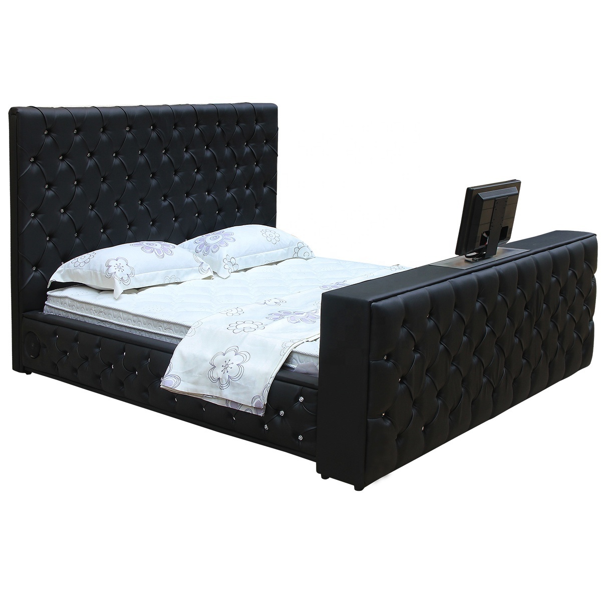 latest design bed high quality remote control lift queen size tv bed modern bedroomsets for bed room furniture