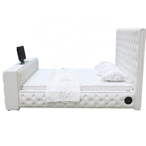 high quality remote control lift queen size tv bed modern for bedroom bed