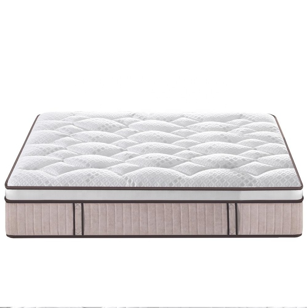 high quality euro top king size hybrid pocket coil spring orthopedic mattress manufacturer