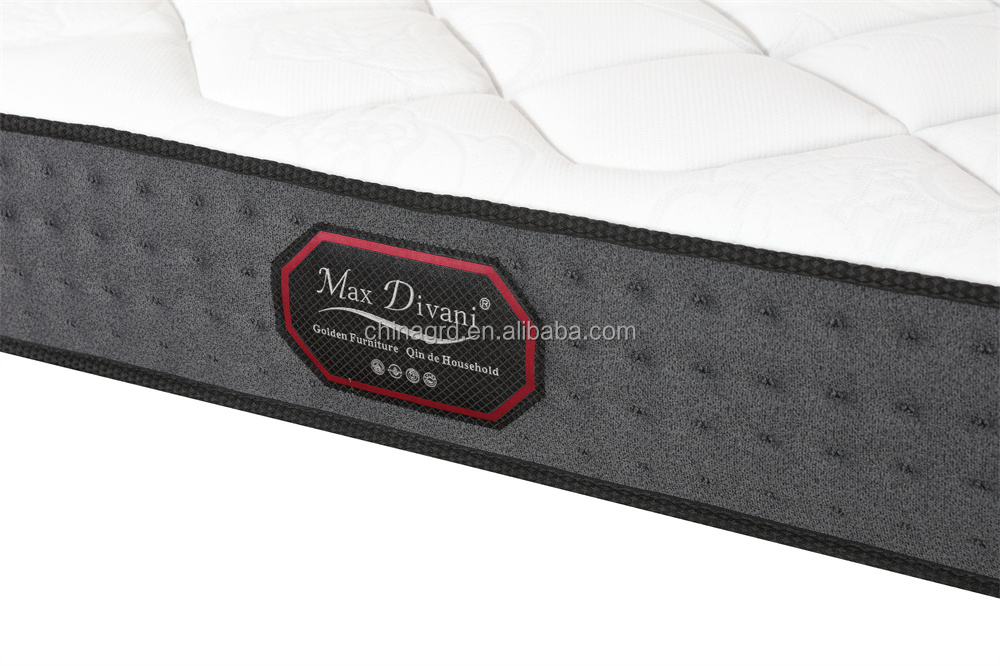 Hot used spring bedding tight top rebonded foam mattresses Hypo-allergenic king size spring mattress bed with memory foam