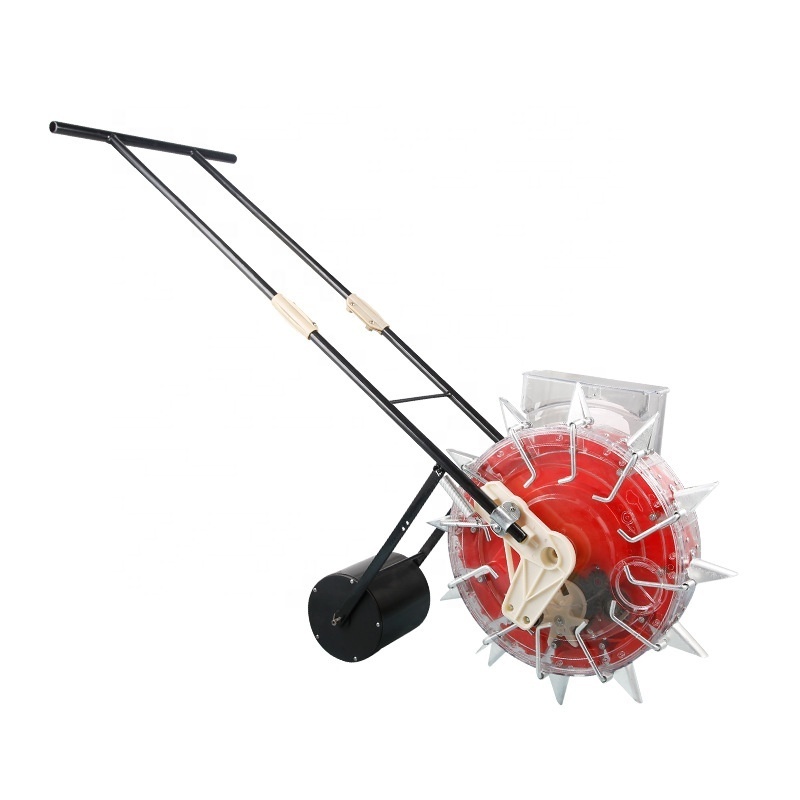 2 in 1 fertilizer planter Hand push corn maize seeder soybean peanut cotton wheat hand push roller seeder  fertilization machine