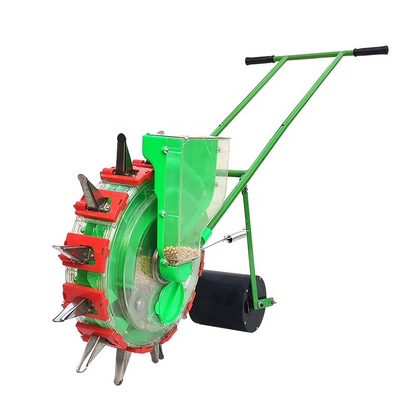 2 in 1 fertilizer planter Hand push corn maize seeder soybean peanut cotton wheat hand push roller seeder  fertilization machine