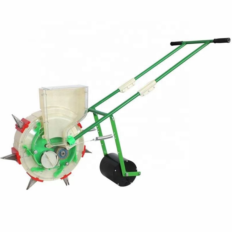 2 in 1 fertilizer planter Hand push corn maize seeder soybean peanut cotton wheat hand push roller seeder  fertilization machine