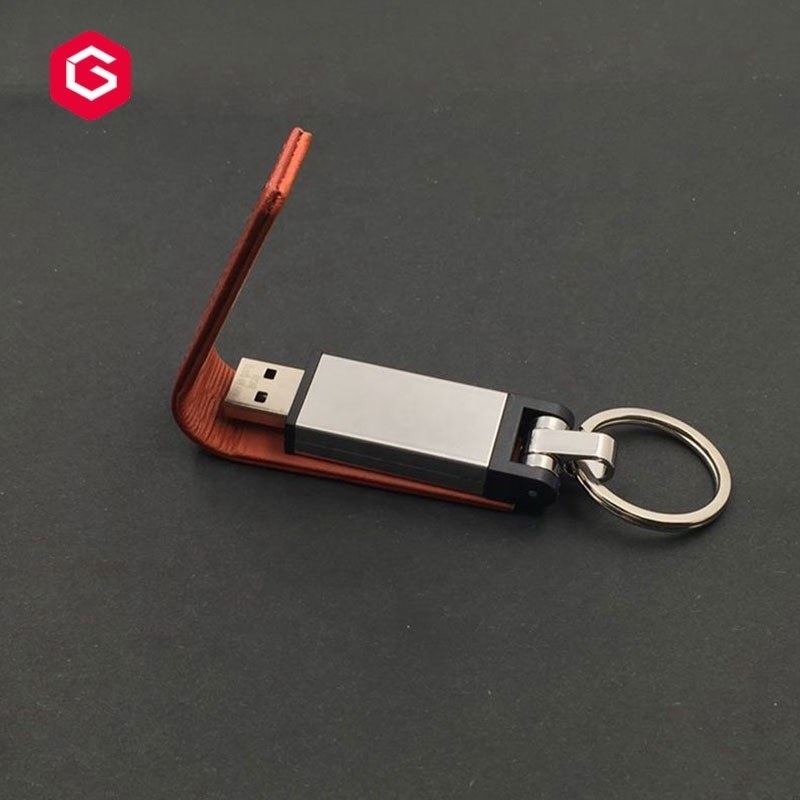 USB key with custom logo/Wholesale key shape Leather USB flash drive for advertising