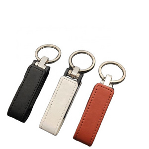 USB key with custom logo/Wholesale key shape Leather USB flash drive for advertising