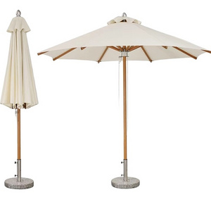 2.7M wooden center pole outdoor umbrella color customized for restaurant,beach,garden furniture parasol