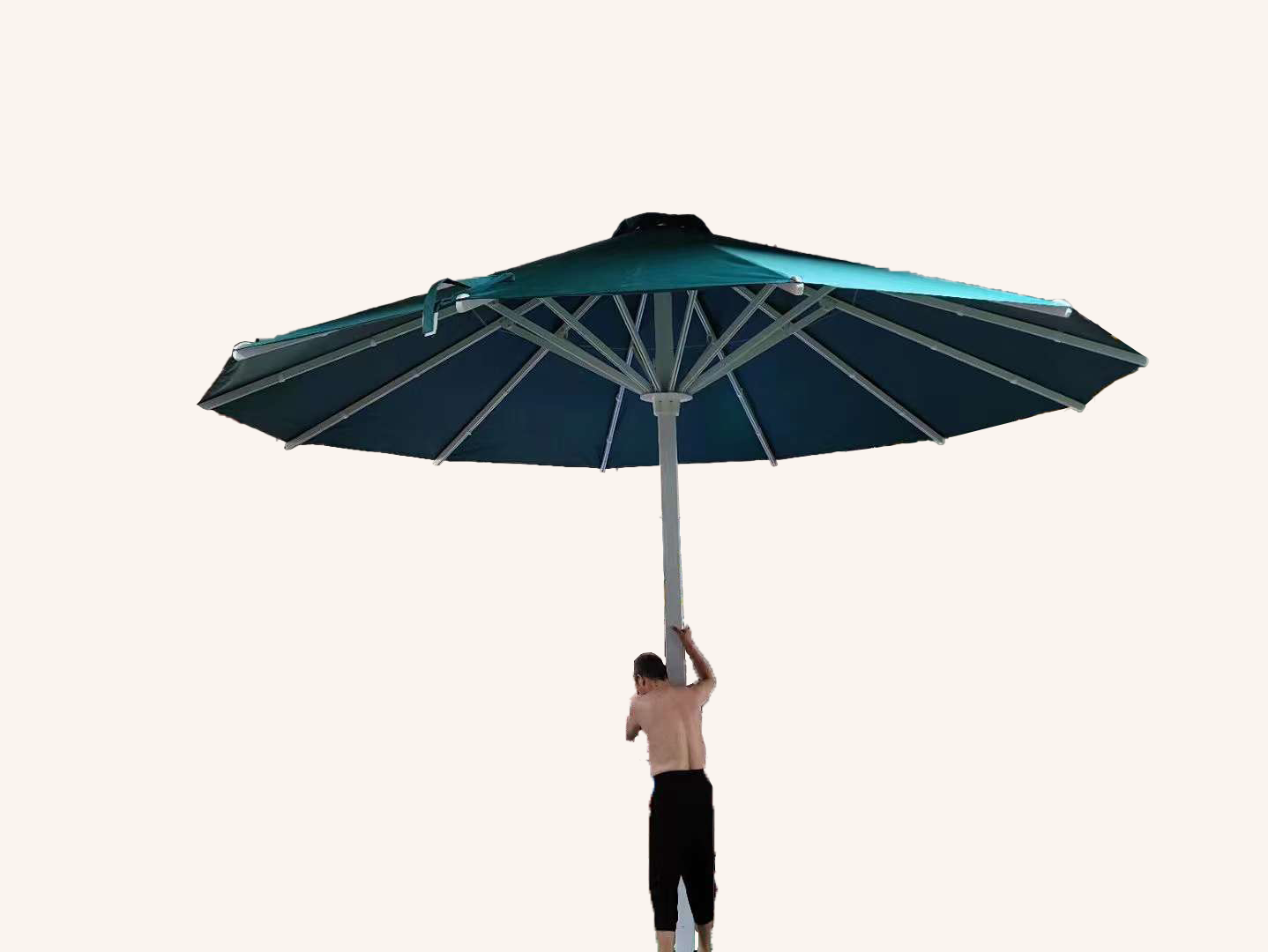 4X4m square auto beach huge parasol clip-on pool uv protection outdoor furniture parasol umbrellas