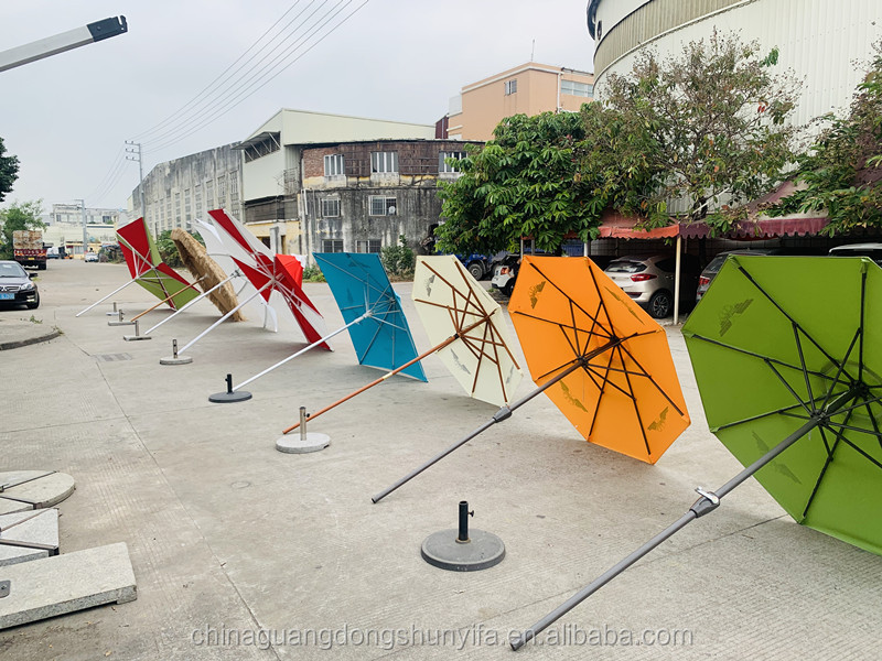 new special bent beach cetre pole umbrella for the rain novelty high quality luxury folding umbrella furniture parasol