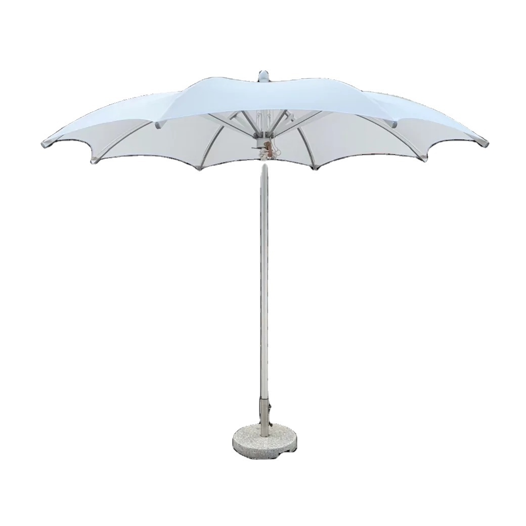 premium beach umbrella patio  stripped white uv foldable umbrella custom aluminum pole cool cabana umbrella with pre