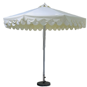 cheap cetre pole umbrellas made in china umbrella outdoor black and white  patio scalloped outdoor umbrella for garden