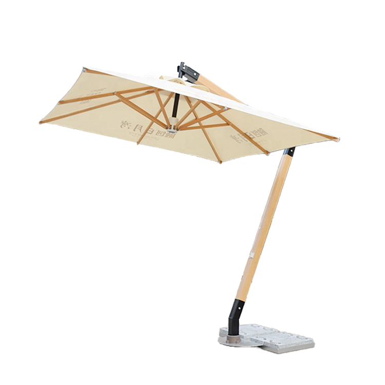 wooden beach hanging umbrella outdoor umbrellas sun shade squirrel feeder table with umbrella stone  base