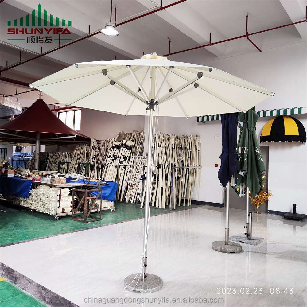 metal base garden sunshade umbrella  premium uv protection boho sun outdoor parasol outdoor big patio oem umbrella parasol