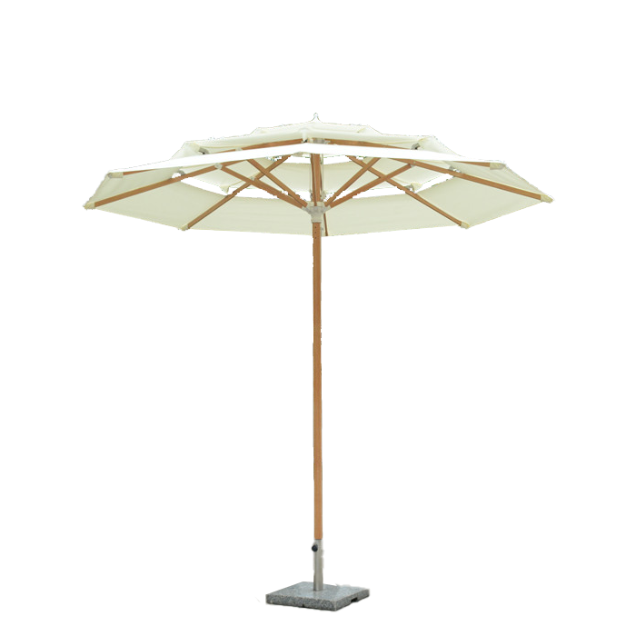 2.7M wooden center pole outdoor umbrella color customized for restaurant,beach,garden furniture parasol