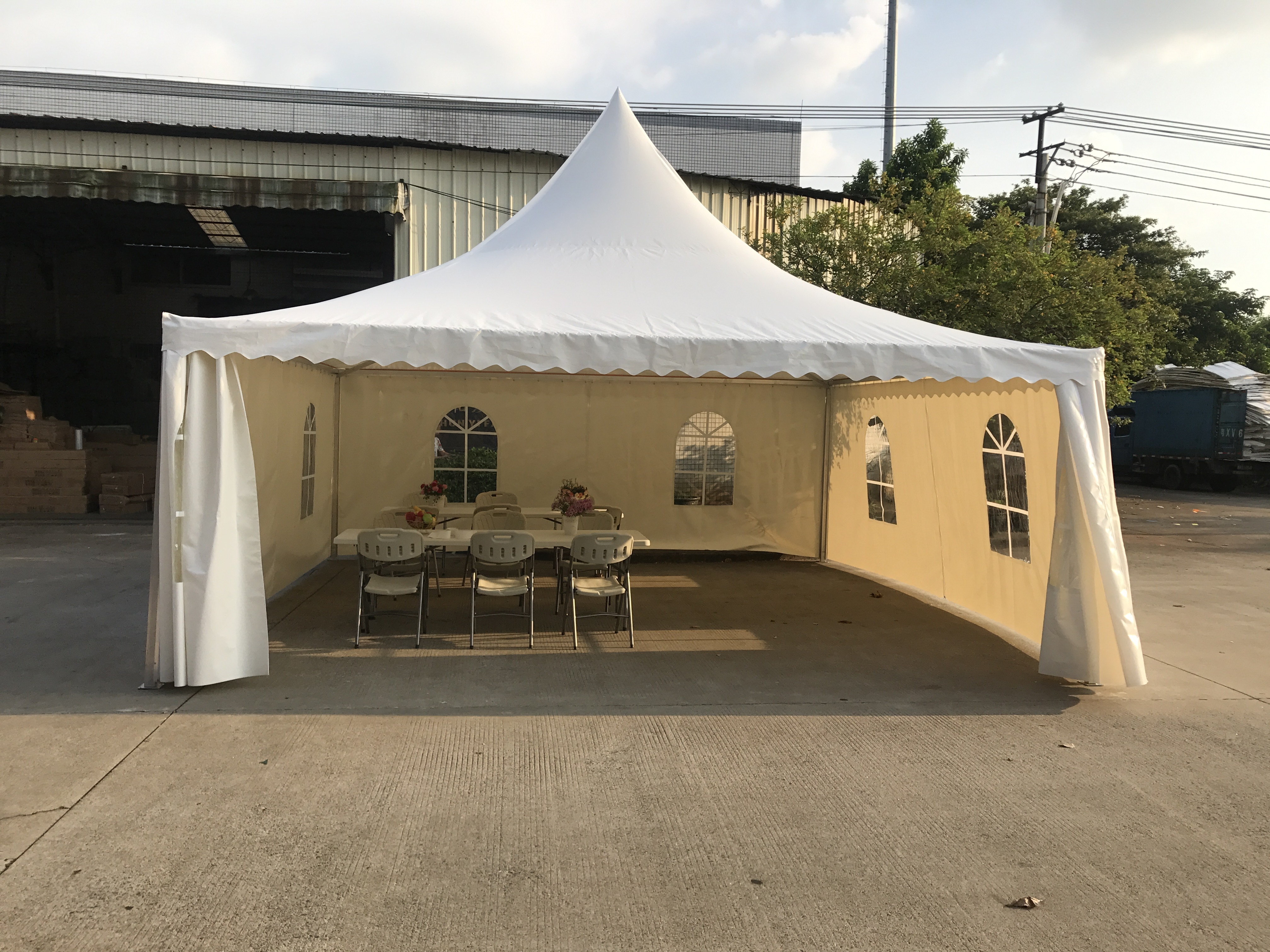 pagodaa tent outdoor event Aluminum Alloy shade Frame Party Wedding trade show High PVC Fabric Custom Marquee Pagoda Tent